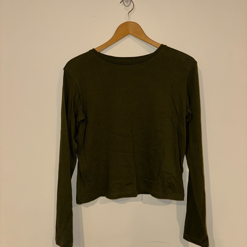 Olive Green Long Sleeve Top, Banana Republic